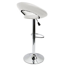 IntimaTe WM Heart 2 x Sgabelli Bar per Cucina con Schienale e Poggiapiedi Moderno Regolabile Girevole Sgabello in Pelle (Bianco)