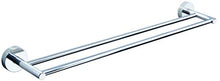 Kapitan Doppio 60 cm Asta Porta Asciugamano da Bagno in Acciaio Inox 18/10, con Adesivo da Parete per Il Montaggio 3M VHB, Acciaio Massiccio AISI 304 18/10, Lucido, Prodotto in UE