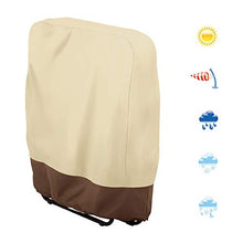 Copertura per sedie pieghevoli per esterni,190T tessuto impermeabile oxford lettino da giardino 93 x 82 cm - Beige