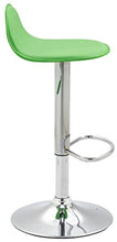 CLP Sgabello Design Lana V2 in Similpelle I Sedia Sgabello Cucina con Poggiapiedi E Schienale Girevole E Regolabile 58-79CM, Colore:Verde, Colore del Telaio:Cromo