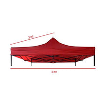 Rebecca Mobili Telo Per Tetto, Copertura Gazebo Rosso, Poliestere Oxford 800D, Resistente Anti Uv - Misure: 3 x 3 mt (LxP) - Art. RE6576