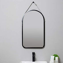 Specchio da Bagno Sospeso A Parete, Specchio da Barba Nero A Parete Specchio per Trucco Antideflagrante HD per Soggiorno Camera da Letto Corridoio Specchio