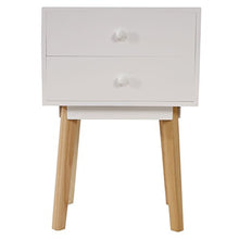 Mendler Kommode Malmö T271, Beistelltisch Nachttisch Schrank, Retro-Design 59x40x30cm - Schublade Weiß