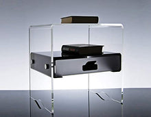 Slato Morfeo ⎪ Comodino Camera da Letto, Comodino con cassetto, Design Moderno in plexiglass Made in Italy