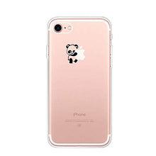 Cover iPhone SE 2020, Cover iPhone 7 / iPhone 8, CrazyLemon Custodia protettiva trasparente in silicone Custodia protettiva in TPU per iPhone 8/7 / SE 2020 4,7 pollic - Panda sinistro