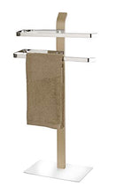 WENKO Piantana portasalviette Salmona Nature - 2 bracci, Acciaio, 40.5 x 79.5 x 21.5 cm, Cromo