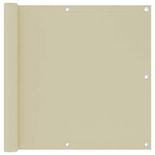 vidaXL Paravento da Balcone Crema 90x500 cm Tessuto Oxford