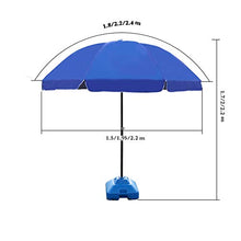 1.8/2.2/2.4M4 Regolazione Altezza Fori, Ombrello Hawaii Tropicale, Ombrello Impermeabile da Esterno, Rotondo, Famiglia, Retrattile/Blu