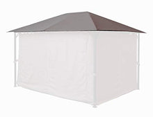 QUICK STAR Tetto di ricambio per gazebo da giardino, 250 g, 3 x 4 m, grigio talpe/beige RAL 7006, rivestimento di ricambio