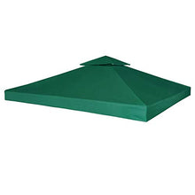 Zerone- Copertura Superiore per Gazebo in PVC,Tetto Gazebo Giardino Verde,Impermeabile,con 1 Copertura Superiore,16 Fascette,per Gazebo Quadrati a 2 Livelli