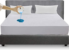 100% cotone terry telo impermeabile lenzuolo coprimaterasso topper cover traspirante super assorbente antimacchia anti-allergico & non-noisy, King (152x203cm)