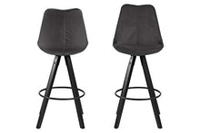 Amazon Brand - Movian Arendsee - Set da 2 sgabelli da bar, 55 x 48,5 x 111,5 cm, grigio