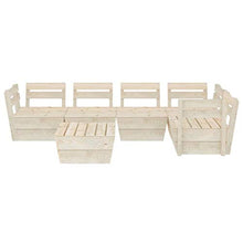 FAMIROSA Set Divani da Giardino su Pallet 6 pz in Legno Abete Impregnato-3723