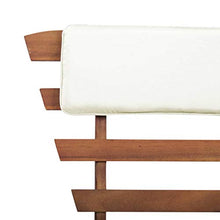 Panca da giardino con cuscini, panca da giardino in legno massello di acacia con cuscini di seduta e schienale (155-190) x 66 x 75 cm