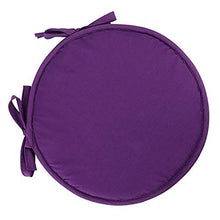 eewopjkj Cuscini per sedie Rotondi per Sedia da Pranzo Confezione da 2 con Lacci Cuscini per sedili universali Cuscini per Esterni per Interni Cucina da Giardino-Viola 38x38 cm (15x15 Pollici)