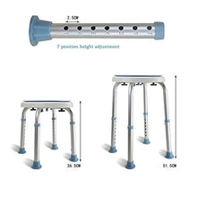 JXING Sgabelli da Bagno, Sgabello Rotondo per Vasca da Bagno Regolabile in Altezza con Sedile Girevole, Sedie E Sgabelli per Doccia, Blu