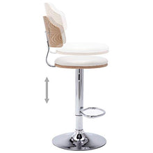vidaXL 2X Sgabelli da Bar Trespoli Mobili Scranni Pub Sedute Seggiole Sedie Alte Arredo Poltrone Arredamento Bianchi in Legno Curvato e Similpelle