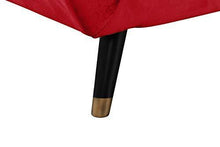 Mobilier Deco - Divano a 2 posti, in velluto, colore: Rosso - Arredi Casa
