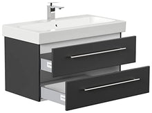 Mobile bagno con lavabo Geberit Icon 90cm nero satinato