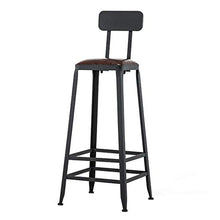 Sgabello da Bar Stile Industriale in Ferro Art Seggiolone per Colazione Gambe in Metallo Nero Sedile in Pelle PU per Cucina Sedia da Pranzo da Pub (Altezza Seduta: 65 / 75cm)