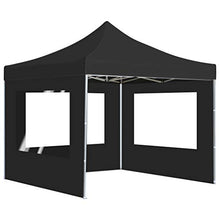Tidyard Gazebo Pieghevole con Pareti Alluminio 2x2 m Antracite