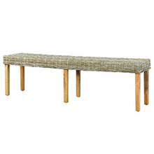 Lechnical Pratica Panca da Interni, Panca in Legno massello di Mango Rattan 160 x 35 x 45 cm (Larghezza x profondità x Altezza) -Colore Naturale