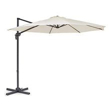 blumfeldt Belo Horizonte - Ombrellone Parasole, Diametro: 292 cm, Materiale: Poliestere con Strato PA, Protezione da UV: 30+, Idrorepellente, Supporto in Alluminio con Rotazione a 360°, Crema