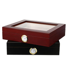 MOBFIDOFG Scatola di sigari Scatole di immagazzinaggio del Sigaro dei sigari del Cedar allineati con l'humidificatore Igrometro Humidor Accessorio Accessorio Accessorio Casi Humidoors Fit in Legno