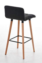 CLP Sgabello Bar Lincoln In Stoffa Trapuntata E Telaio In Legno Di Faggio I Sgabello Alto Da Cucina Seduta 75 CM, Colore:grigio scuro