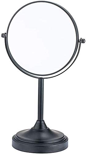 Trucco specchio con luci Specchio per il trucco 360 e deguotazione Specchio cosmetico da tavolo Portatile da 7 pollici 5 x Specchi cosmetici di ingrandimento con un supporto per piedistallo antiscivol