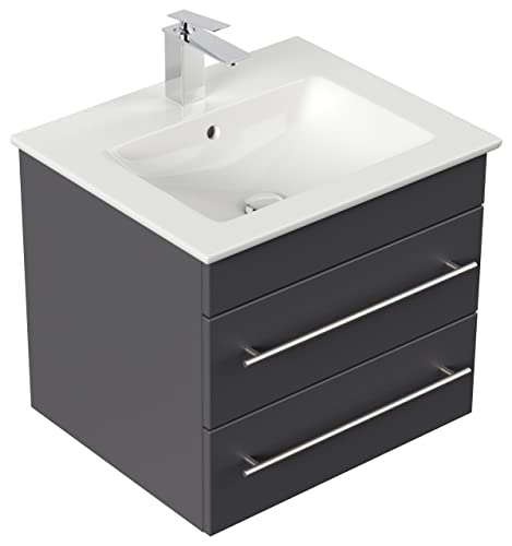 Mobile bagno con lavabo Villeroy & Boch Venticello 60cm antracite satinato