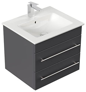 Mobile bagno con lavabo Villeroy & Boch Venticello 60cm antracite satinato