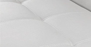Bagno Italia Divano Letto 3 posti 180x80 Ecopelle Bianco Stile Moderno reclinabile da Soggiorno divani Letti Modello Claudia I - Arredi Casa