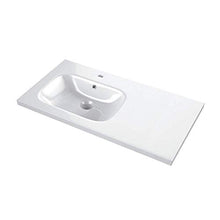 Mobili KOL 80 cm | Laccato Bianco | 80 x 60 x 45 cm | Mobile con 2 cassetti + 1 Anta + lavabo in Ceramica a Sinistra