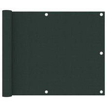 vidaXL Paravento da Balcone Verde Scuro 75x600 cm Tessuto Oxford