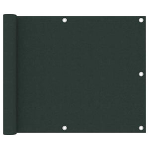 vidaXL Paravento da Balcone Verde Scuro 75x600 cm Tessuto Oxford