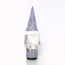 BESPORTBLE 2 Pezzi di Bottiglie di Vino di Natale Copre Ornamenti di Bambola di Gnomo di Peluche di Natale Decorazioni per la Cena di Natale Decorazioni per Feste di Natale (Grigio Bianco)