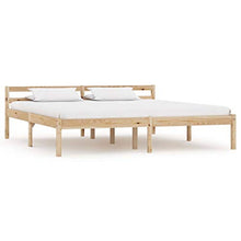 BIGTO - Struttura letto con 4 cassetti in legno di pino massello, mobili per camera da letto, 160 x 200 x 60 cm, colore: Marrone chiaro