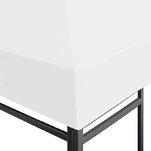vidaXL Gazebo impermeabile per feste, tenda da giardino, copertura di ricambio per tetto, telo di ricambio per tetto da 270 g/m², 3 x 3 m, colore bianco