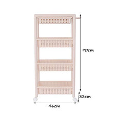 &ripiano di stoccaggio Dell'organizzatore di immagazzinaggio cremagliera, Cucina Bagno Mensola di rotolamento del carrello spesa Food Storage carrello del basamento della Salva Spazio Scaffale di fini