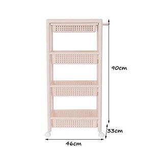 &ripiano di stoccaggio Dell'organizzatore di immagazzinaggio cremagliera, Cucina Bagno Mensola di rotolamento del carrello spesa Food Storage carrello del basamento della Salva Spazio Scaffale di fini