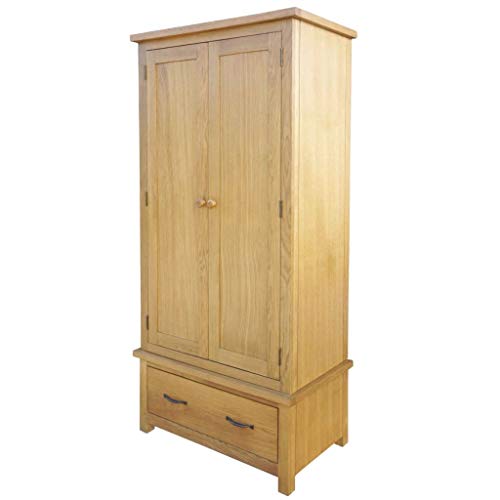 Roderick Irving Armadio con 1 Cassetto in Legno di Quercia 90x52x183 cm Design Unico, Robusto e Resistente. Armadio Guardaroba armadi Tessuto Armadio Guardaroba Ingresso