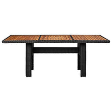 Qnotici Tavolo da Pranzo da Giardino Tavolo da Campeggio Tavolo da Buffet Tavolo da Festa tavolino da Giardino 200x100x74 cm polyrattan Nero