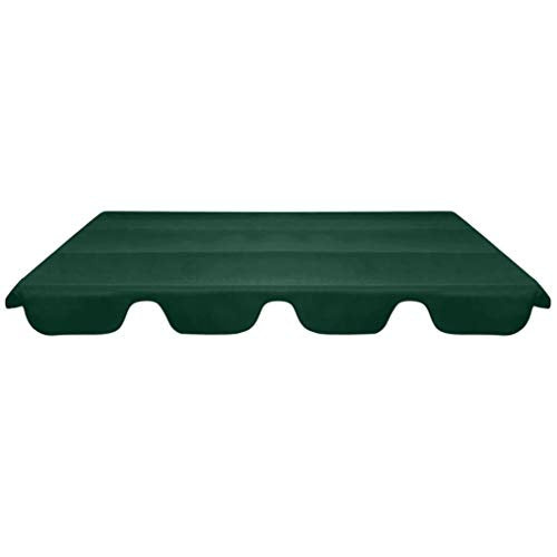 Ausla Baldacchino per Dondolo da Giardino, Baldacchino di Ricambio per Dondolo da Giardino Tetto Dondolo Copertura Verde 226x186cm