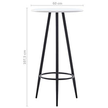 Tidyard Set 3 pz da Bar, Set Tavolino Bar, Set di Mobili da Balcone, Set Bar per la Casa, Set Tavolo Quadrato e 2 Sedie da Bar Alti in Plastica