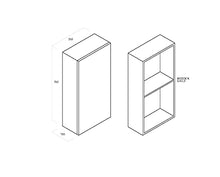 tft Pensile da Bagno 1 Anta Push 35x18x78,2 cm in Legno Ibiza Tabacco Scuro