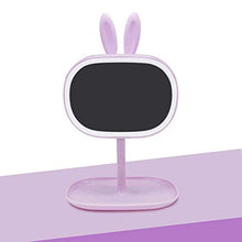 CFPPX Specchio Trucco con Luce LED, USB Ricaricabile Pieghevole Specchio Cosmetico, Makeup Mirror, Specchio da Rotazione a 360°,Viola,Rabbit2