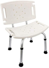 Sgabello da bagno JUNshower sgabelli sedile Bagno Mobility Aid pieghevole Doccia, leggero regolabile in altezza Bagno Bagno Sedile Stool, Fare il bagno Aiuti for Anziani, staccabile Schienale Sedia (C