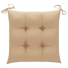 vidaXL Sedie da Giardino con Cuscini Beige 2 pz in Massello di Teak