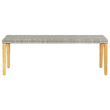 E E-NICES Panchina da Giardino 80 cm in Polyrattan Grigio